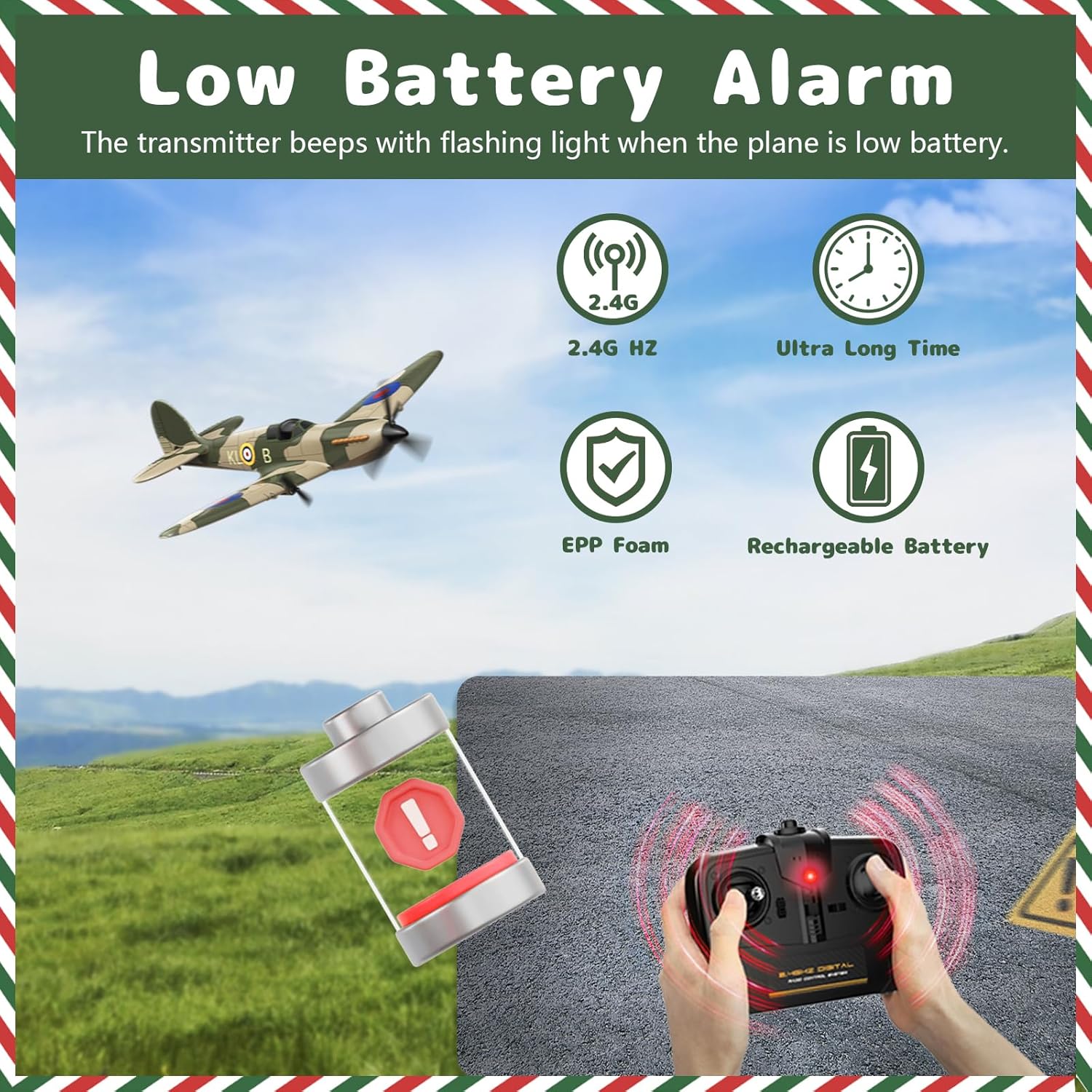 3 Channel RC Airplane for Adults, 6-Axis Gyro System & 2.4GHz Radio Controlled with Charger, Hobby Remote Control Jet Plane Fighter RTF RC Plane, Easy Control for Beginners Unisex Adult