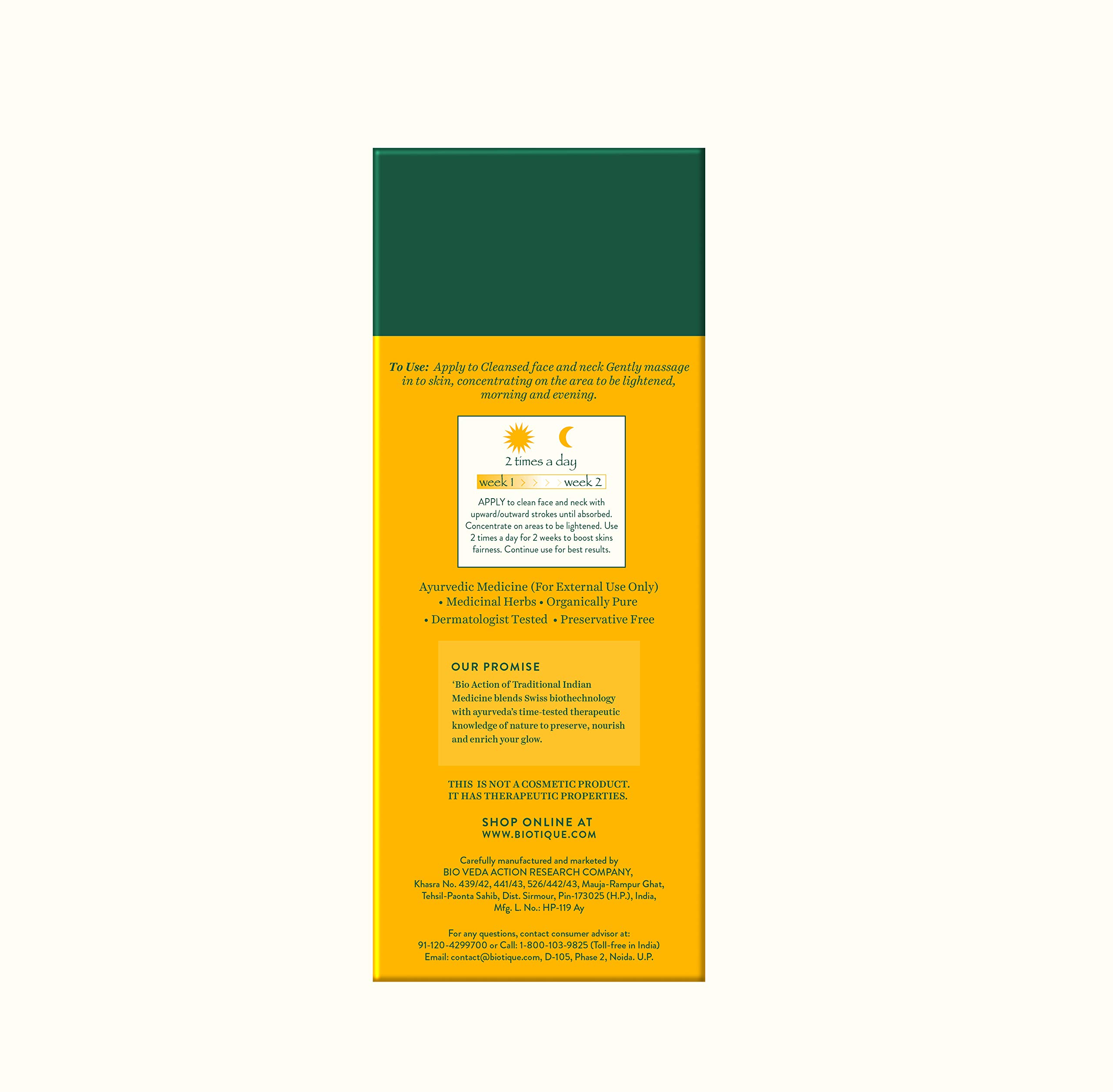 Biotique Bio Seaweed Revitalizing Anti Fatigue Eye Gel, 15G & Oily, Almond Bio White Advanced Fairness Treatment Cream, 50G, Count 2 — Amazon image 5