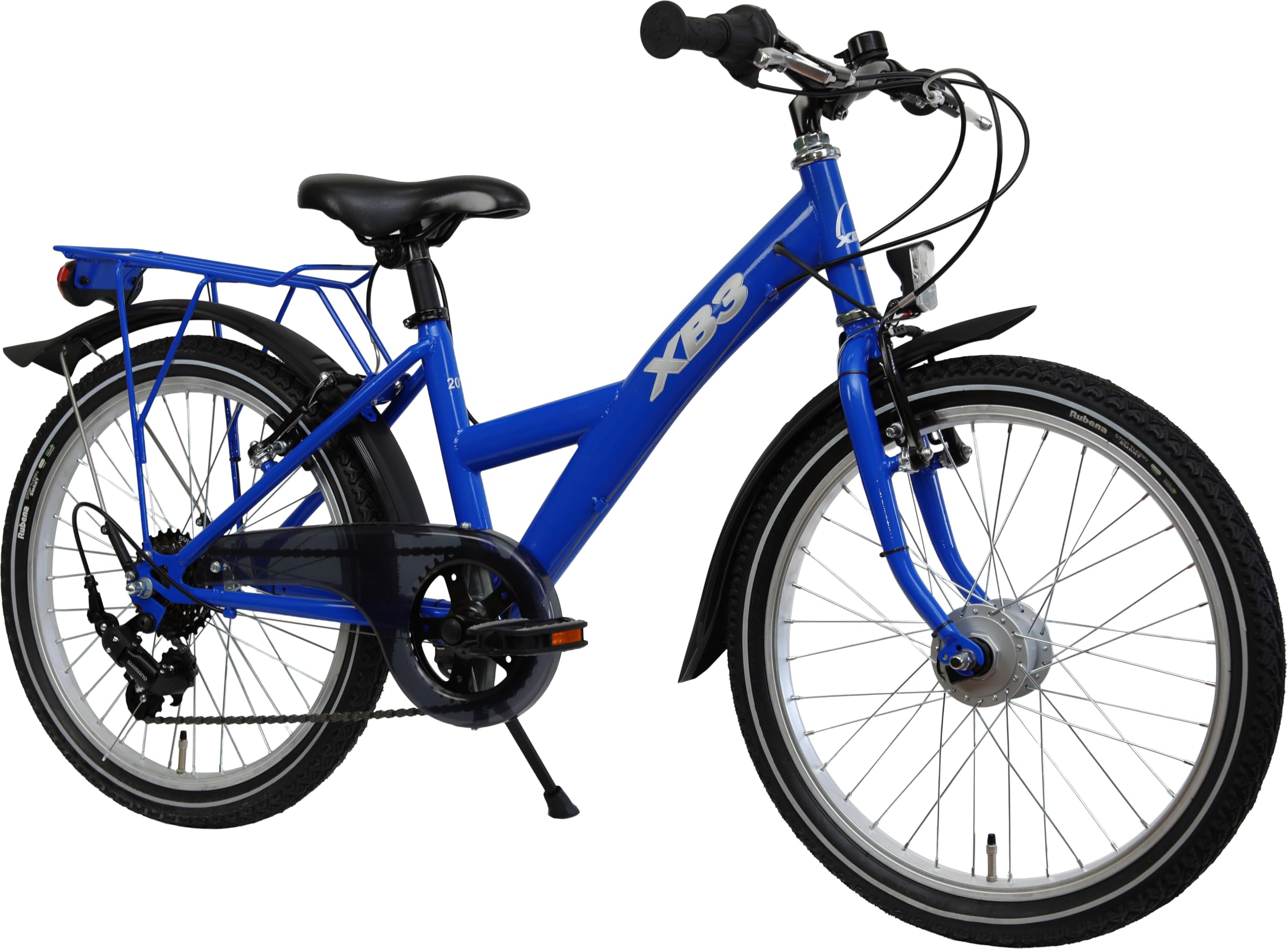XB3 Kinderfahrrad 20 Zoll 6-Gang Nabendynamo StVZO Blau