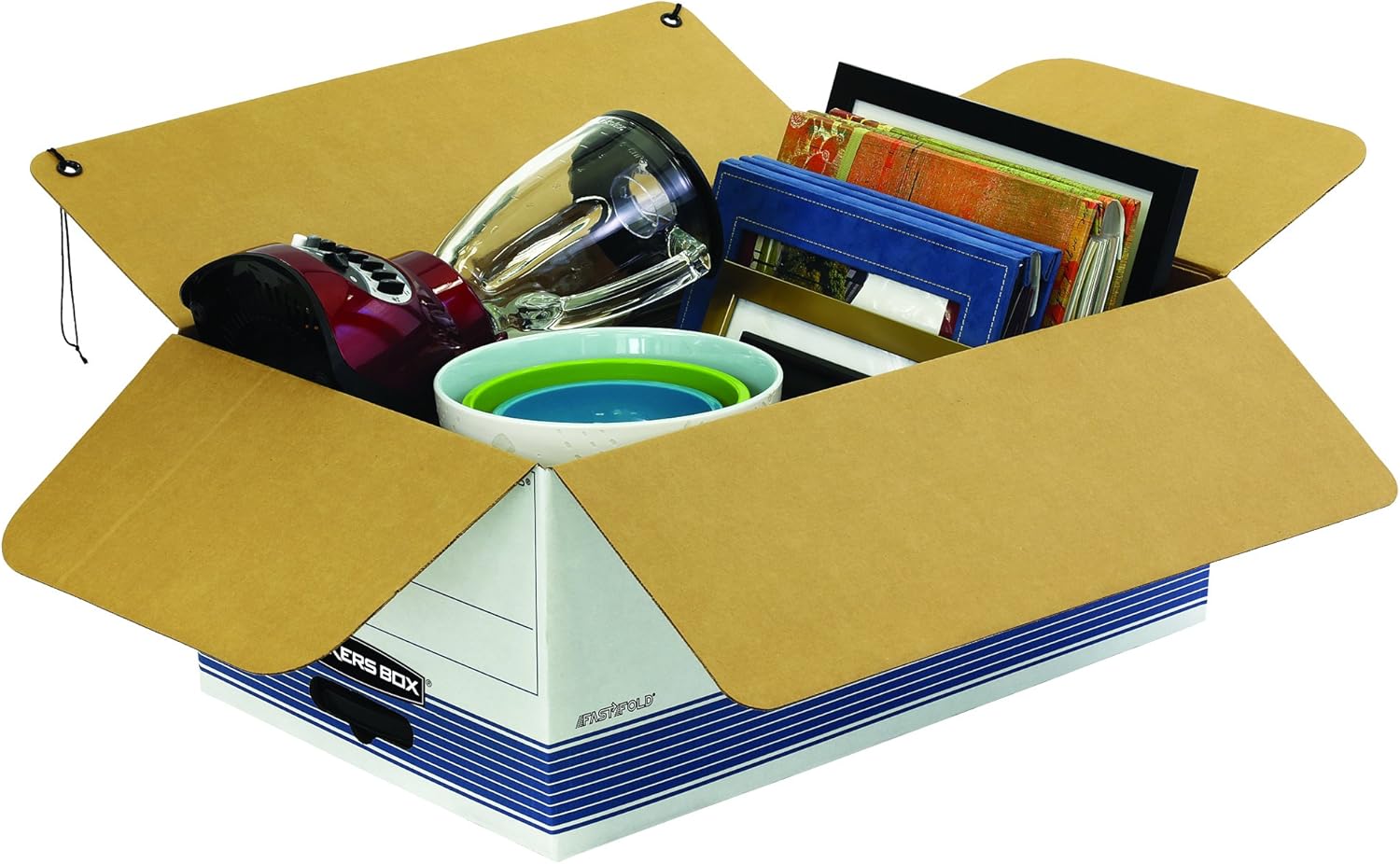 Bankers Box STOR/File Medium-Duty Storage Boxes, FastFold, String and Button, Legal, Case of 12 (00705) : Record Storage Boxes : Office Products
