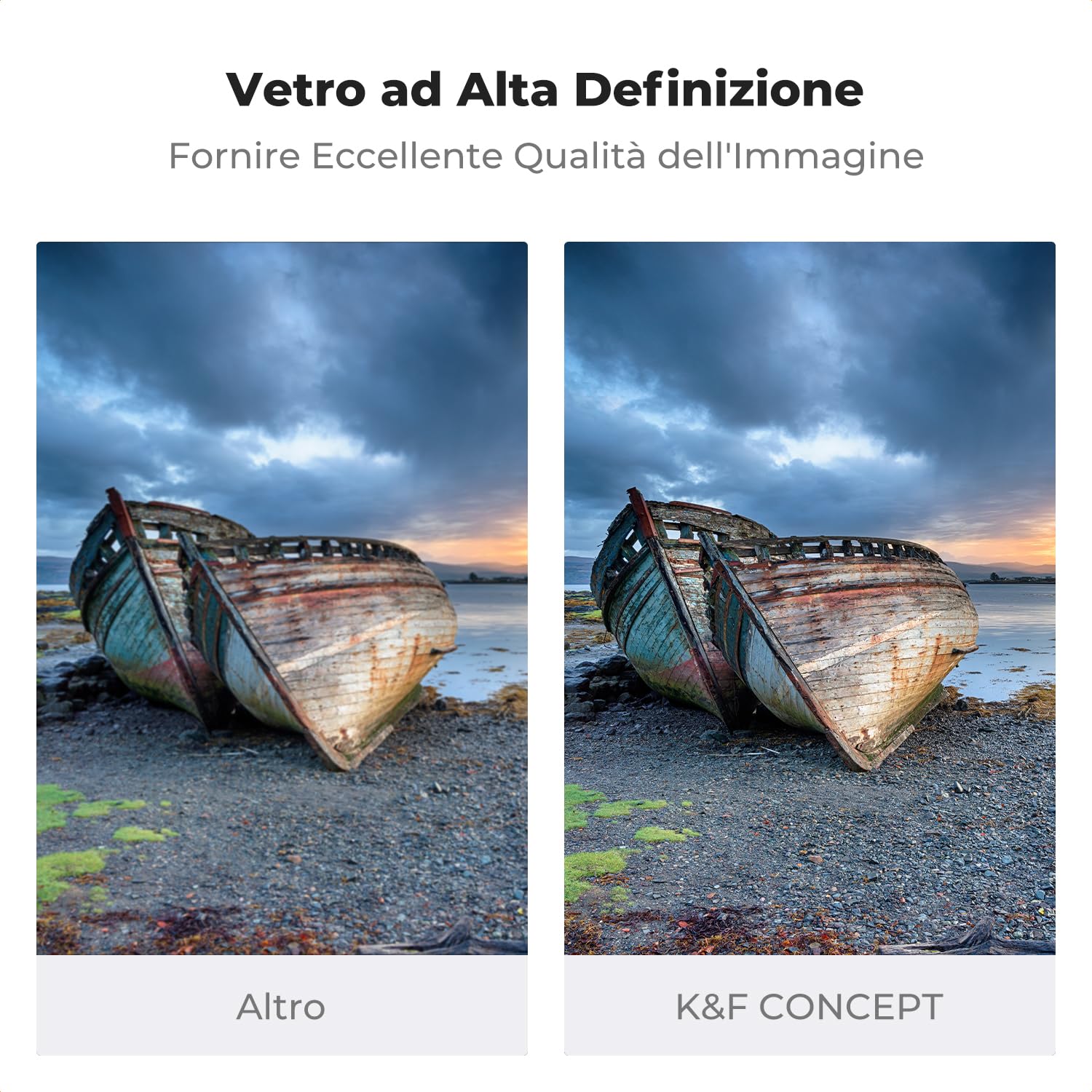 K&F Concept Nano-X Filtro Quadrato ND64 (6 stops) a Lastra 100x100mm in Vetro Ottico con 28 Strati Rivestimento Nano Compatibile Nano-X Porta Filtri per Lente