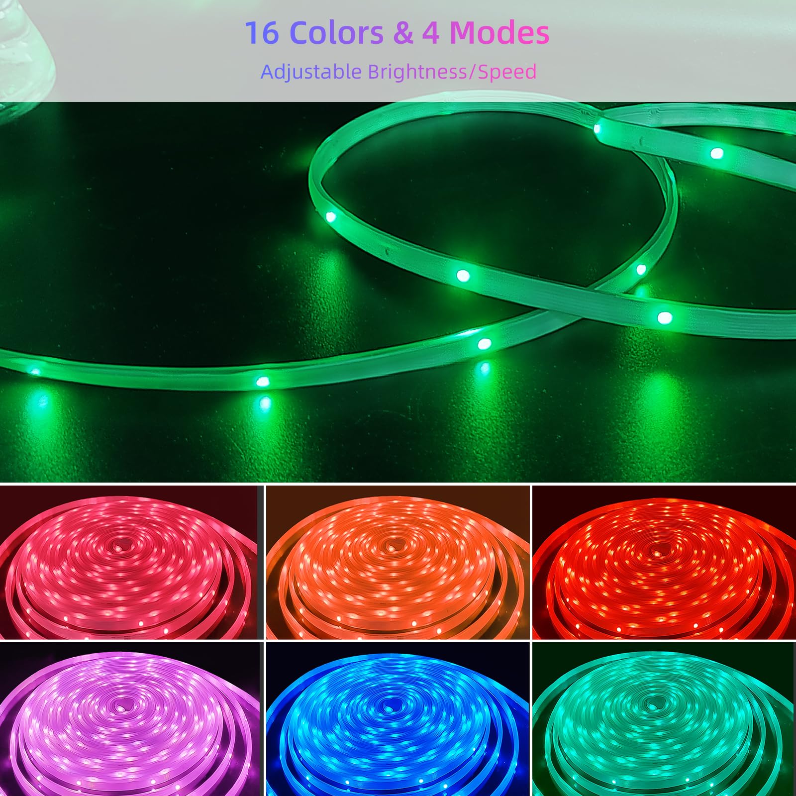 HEDYNSHINE Outdoor LED Strip Lights 100ft, led Strip Lights Waterproof