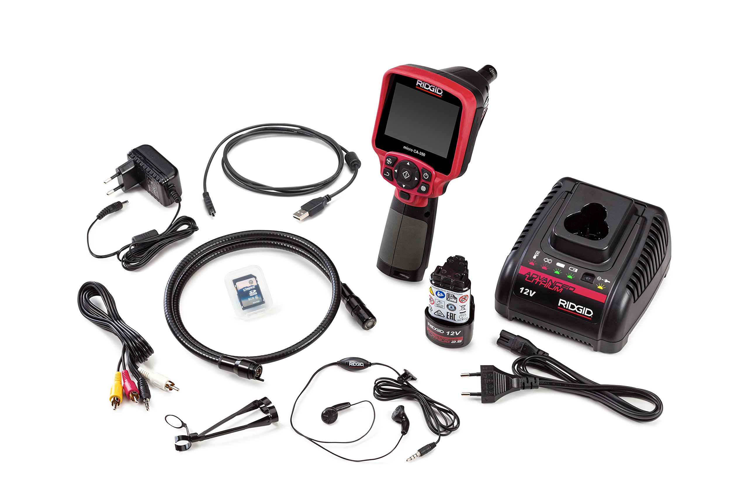 RIDGID 55903 micro CA-350 Videocamera di ispezione portatile, boroscopio