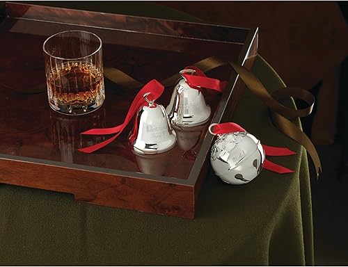 Miniatura 3 de Reed & Barton 894800 2023 Campana anual plateada para árbol de Navidad, adornos