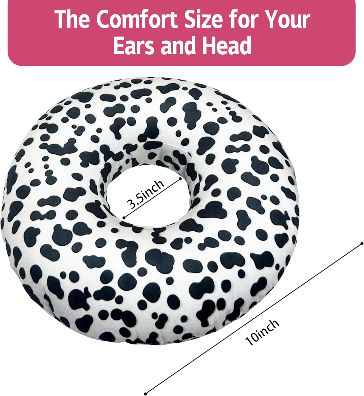 Ear Piercing Pillow for Side Sleepers Pillows with Holes for Ear Pain,Donut Pillow for Ear Side Sleeping Pillow for Adults CNH Ear Pain Relief Pressure Sores Ear Pillow with Hole in Center