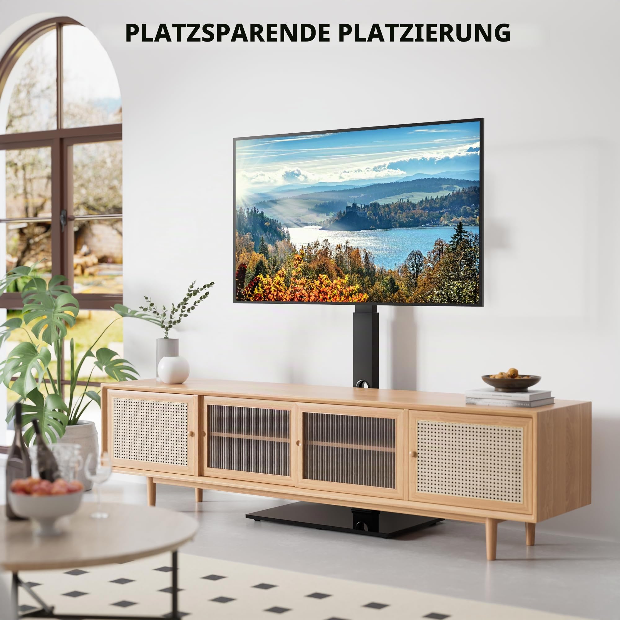 BONTEC TV Ständer Standfuß Fernsehstand für 30-70 Zoll Flach &amp; Curved Fernseher bis zu 40 kg,... Ansicht 9