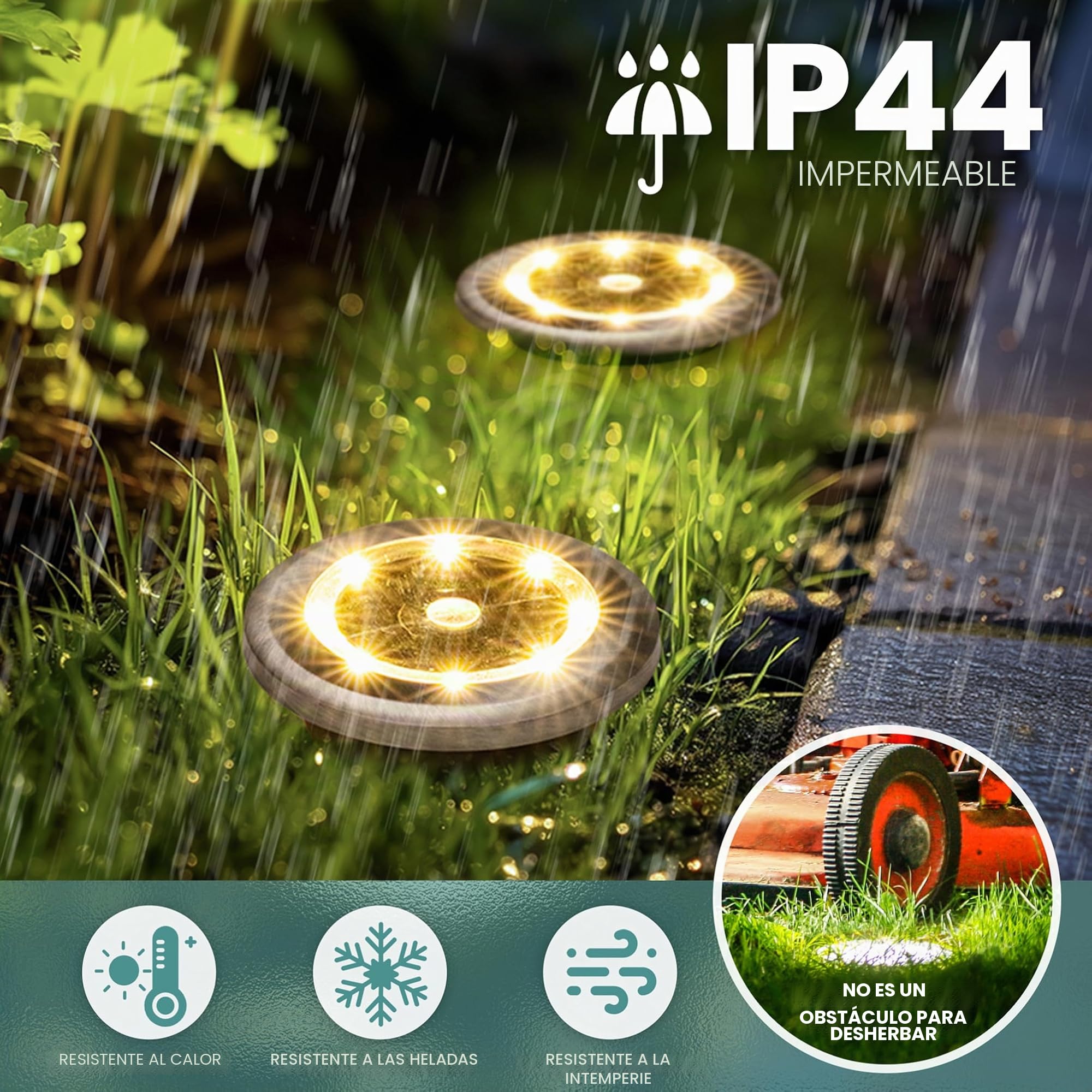 Solpex Luces solares para jardín al aire libre, paquete de 20 mini luces solares de suelo, iluminación de paisaje impermeable para patio, jardín, entrada, pasarela (blanco cálido)