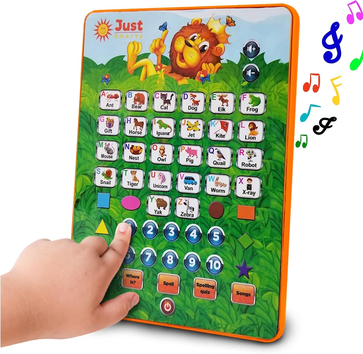 Alphabet Tablet for Kids Age 3-5 Year Old Boys & Girls | Learn Letters, ABC, Numbers, Shapes, Colors, Music & Words, Interactive Toddler Learning, Educational Toys
