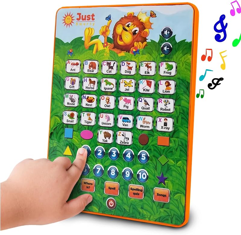 Alphabet Tablet for Kids Age 3-5 Year Old Boys & Girls | Learn Letters, ABC, Numbers, Shapes, Colors, Music & Words, Interactive Toddler Learning, Educational Toys