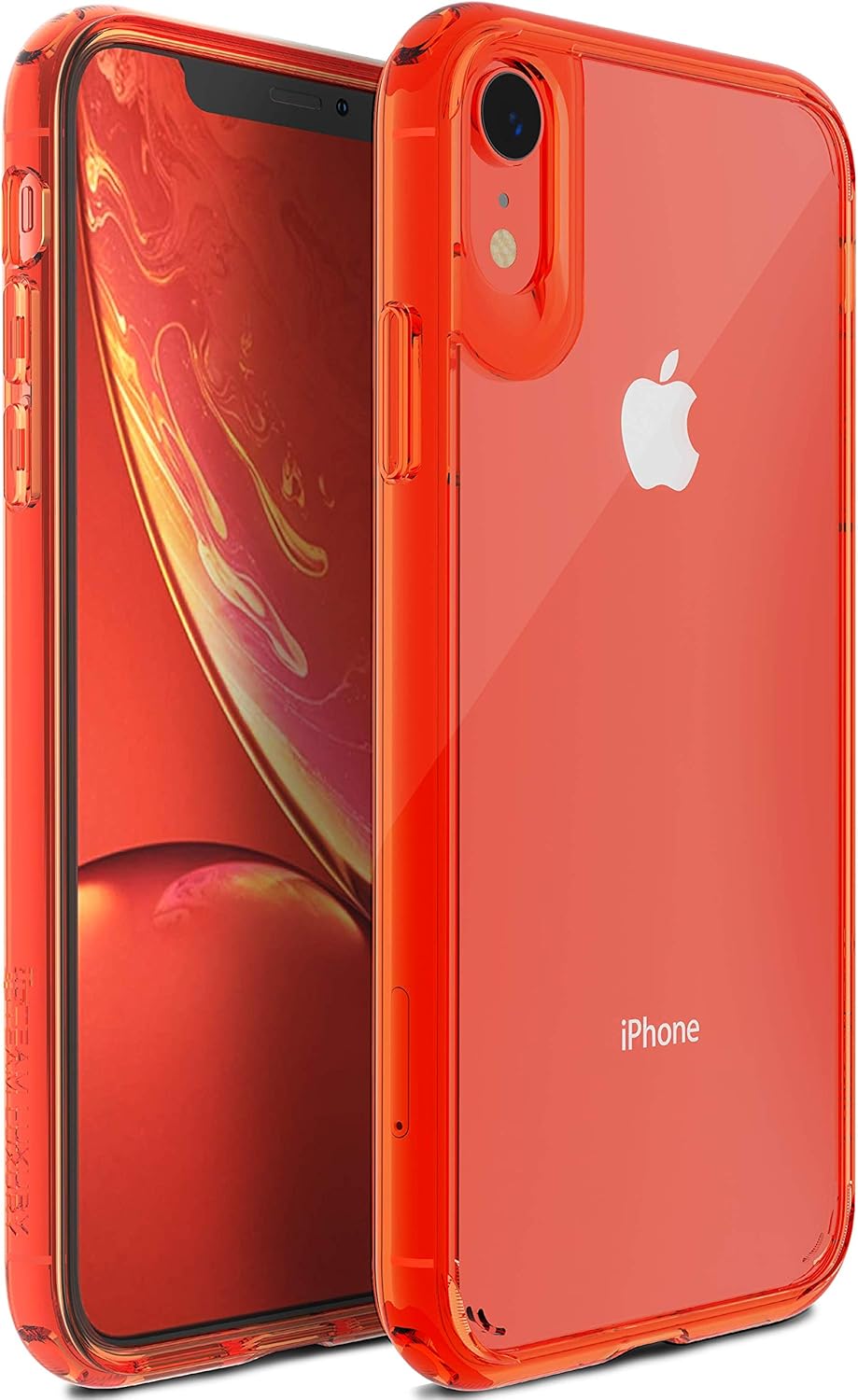 TEAM LUXURY iPhone XR Case, [UNIQ Series] Shockproof, Rugged Anti-Drop Hybrid Protective Phone Cases Cover Compatible with Apple iPhone XR 6.1” for Women & Men (Red Velvet/Gray) : Cell Phones & Accessories