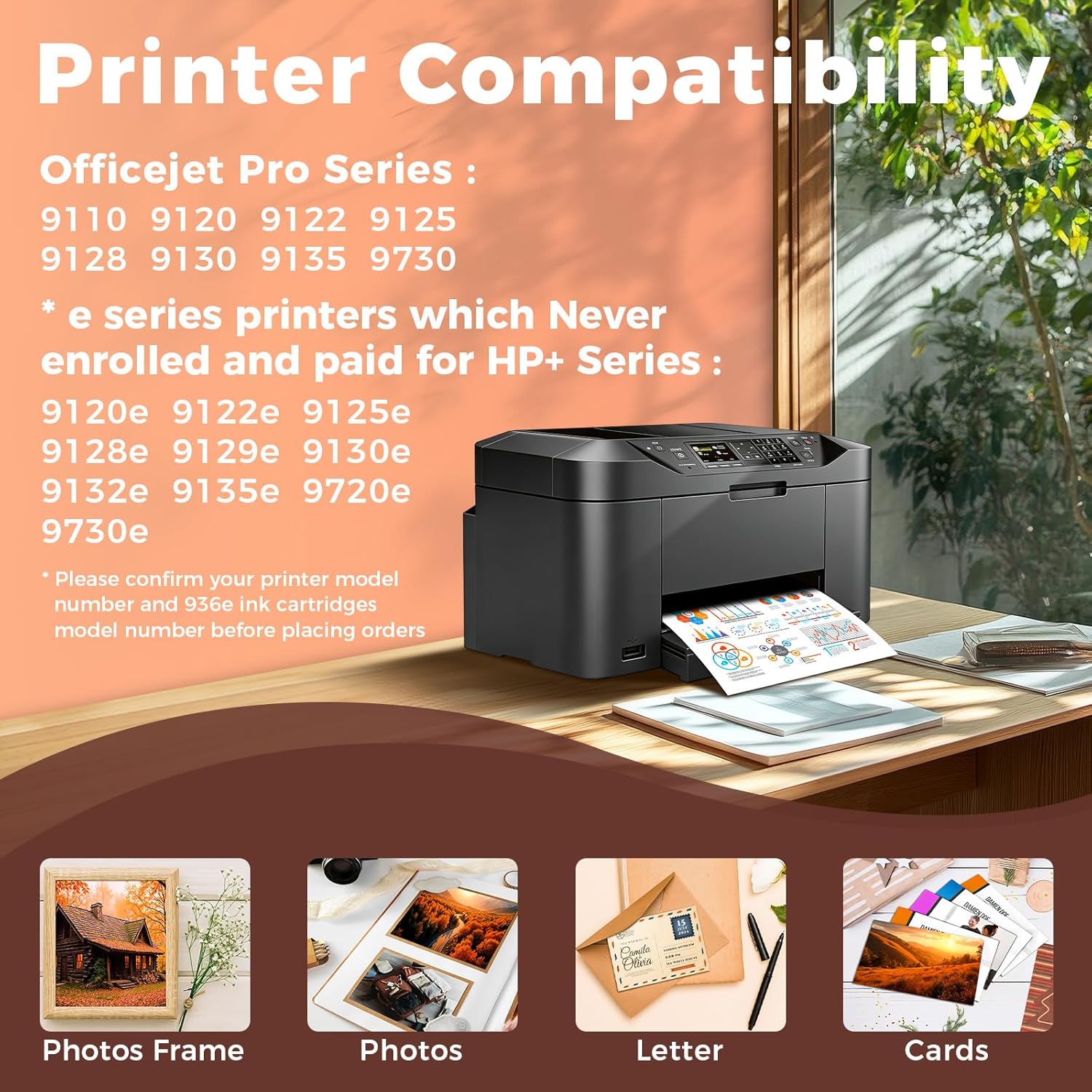 Miss Deer 936 Ink Cartridges XL, Compatible Replacement for HP 936e 936XL HP936 XL High Yield for OfficeJet Pro 9125e 9120e 9730e 9135e 9130e 9125 9130b 9128e 9120 9110b Printer (4-Pack, BK/C/M/Y)