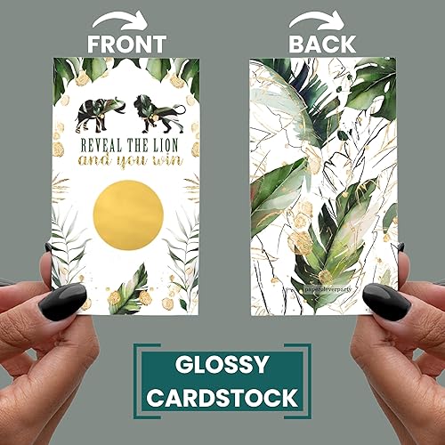 Miniatura 4 de Tarjetas raspar de selva tropical (paquete de 30) juegos de baby shower real para niños o niñas, boletos para rifa para premios - Recuerdos de