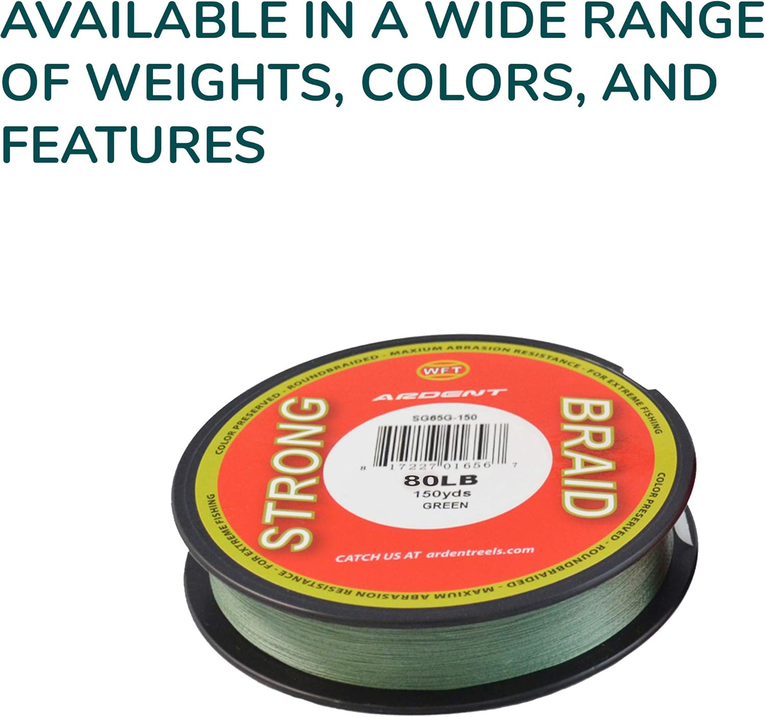 Strong Braid Fishing Line / 150 Yards/No Stretched polyethylene fibers/Braided from 8 pre-Stretched filaments for Superior Strength to Diameter Ratio/Green Round Braid