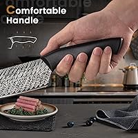 Vista 8 de Knife Set, Amorston 15 Pieces Kitchen Knife Set with Built in Knife Sharpener, High Carbon German Stainless Steel Knife Block Set, Black Dishwasher