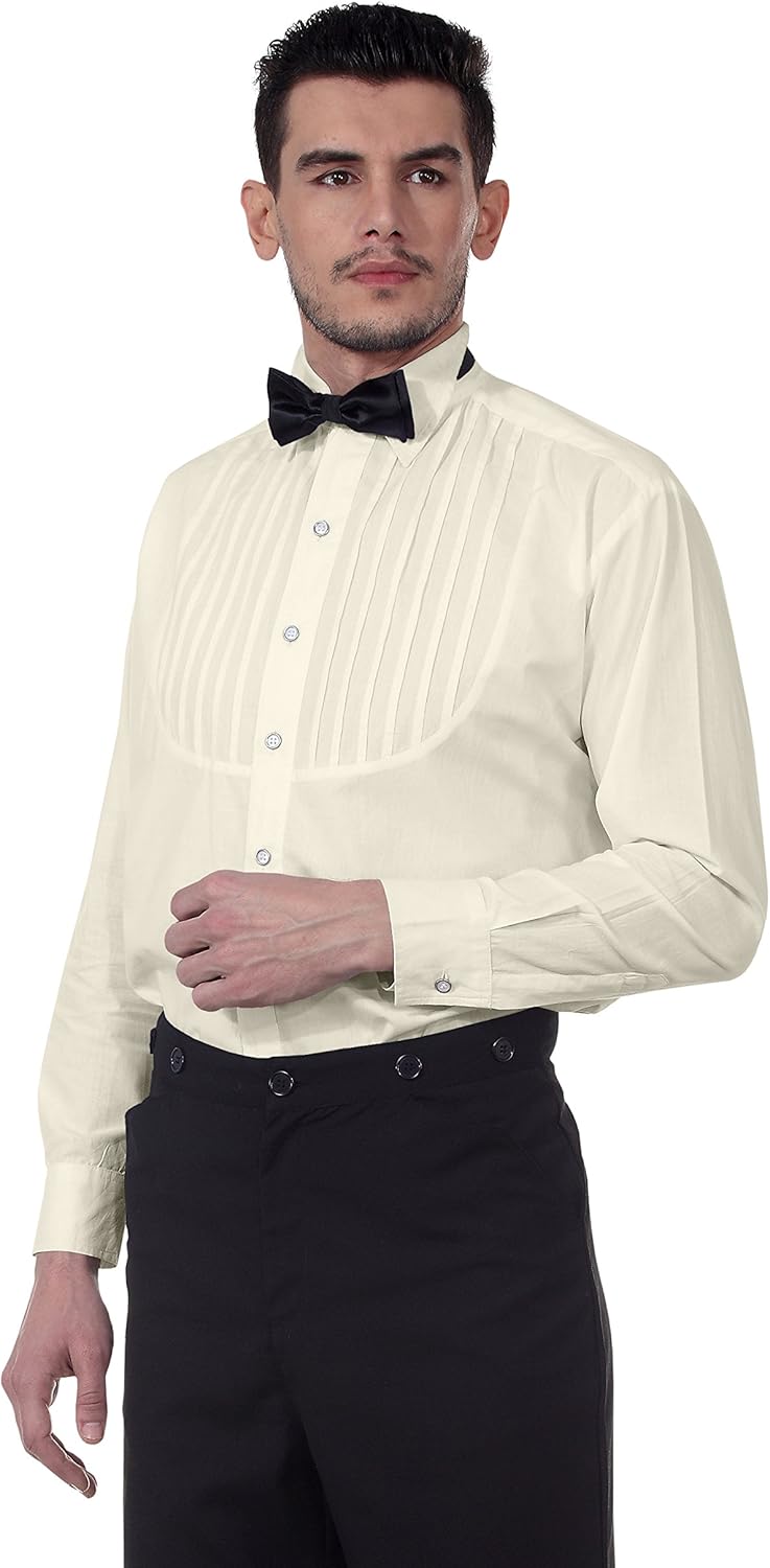 Steampunk Victorian Cosplay Costume 100% Cotton Classic Men's Shirt