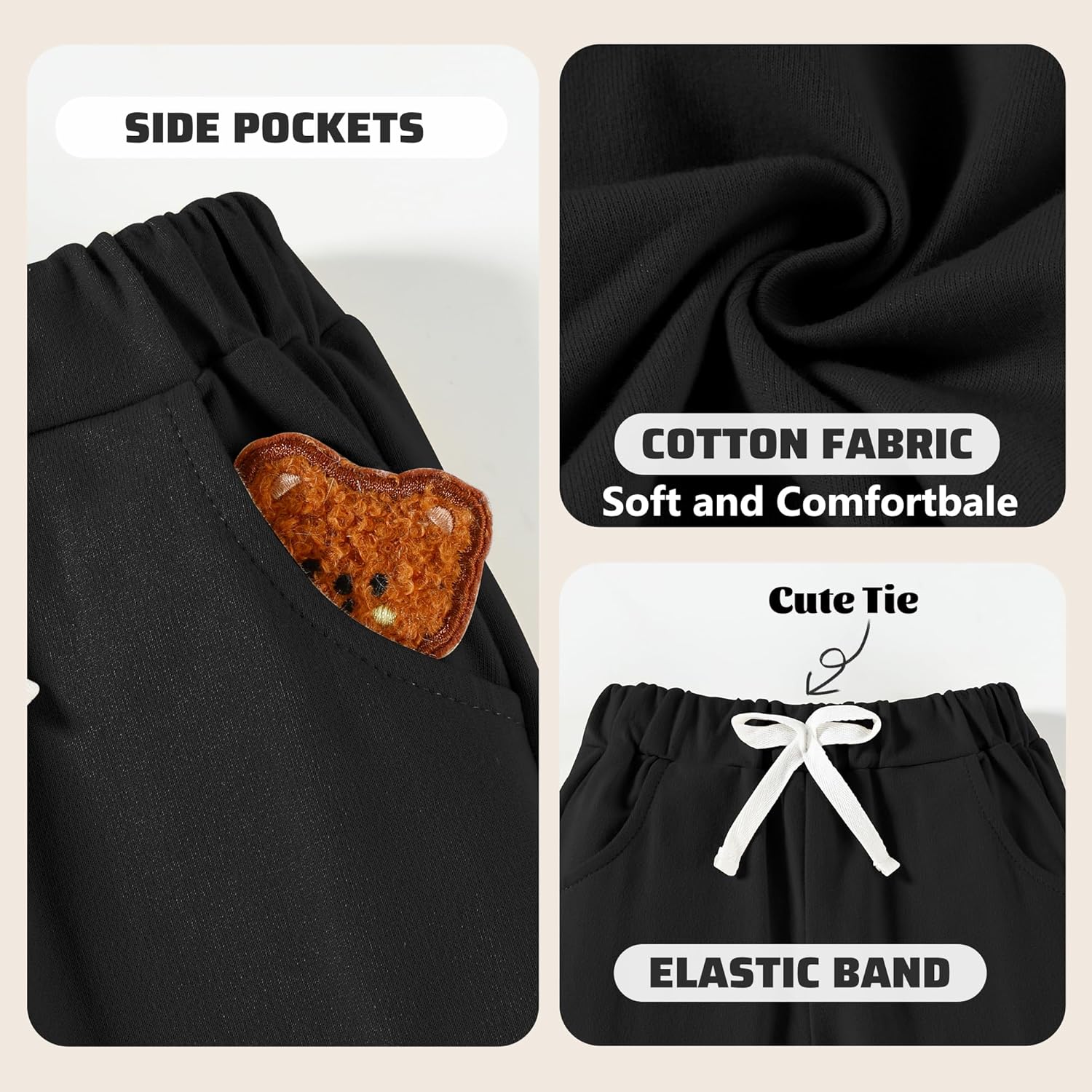 DREAM BUS 2 Pack Toddler Boy Pants with Pockets Baby and Toddler Jogger Pants, Cotton Sweatpants for 9 Months - 4T - Image 6