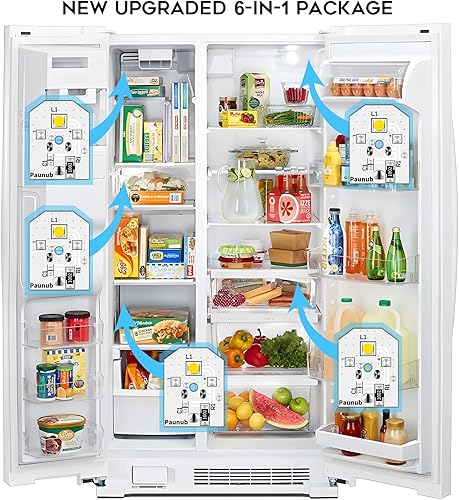 Miniatura 3 de Repuesto de luz para refrigerador WR55X11132 GE compatible con WR55X25754 WR55X26486 WR55X30602 EAP12172918 4590213 AP6261806 PS12172918, cubierta