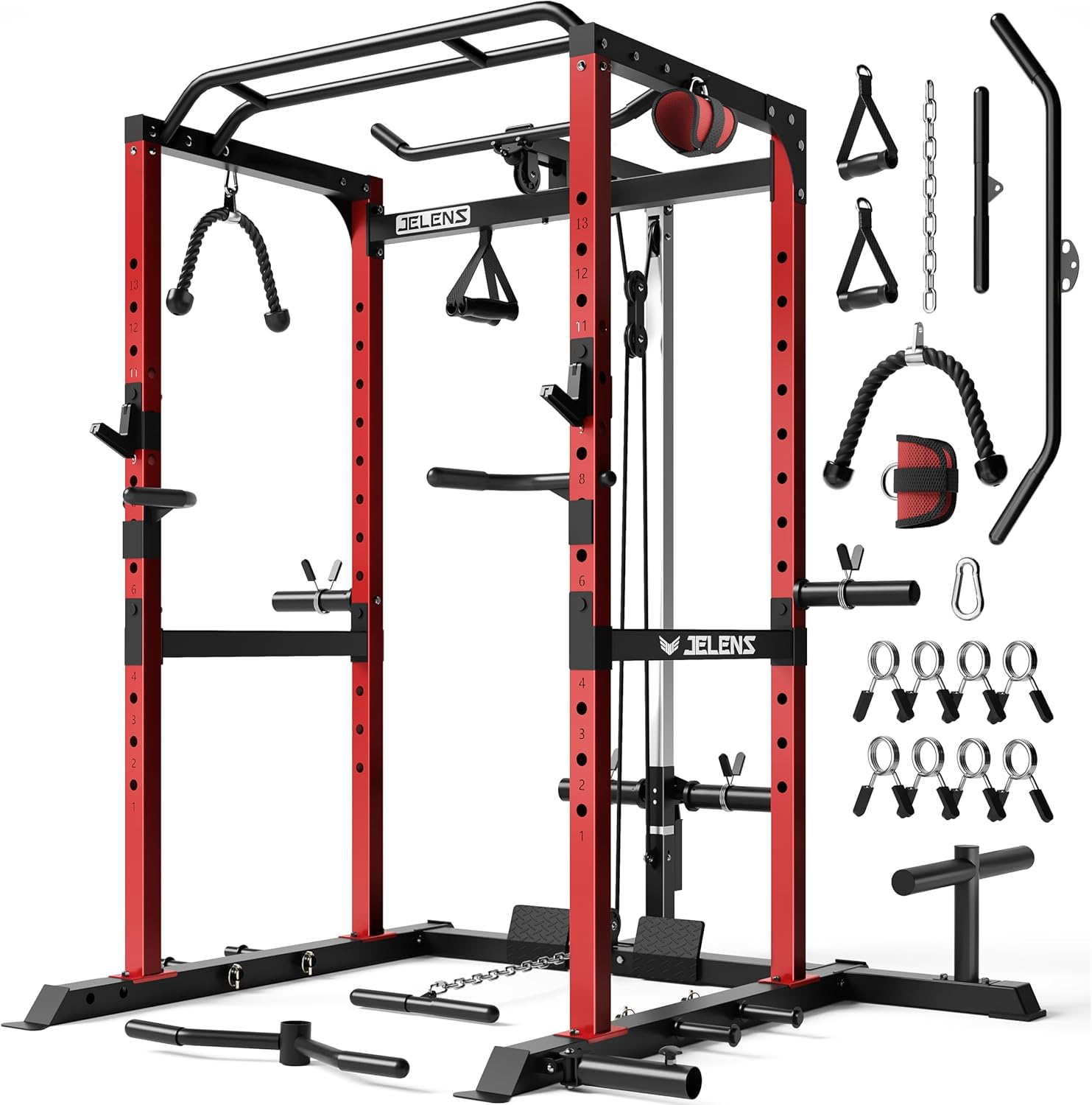 JELENS JELENS S21 Power Cage – Multi-Function Rack with Adjustable Cable Crossover System