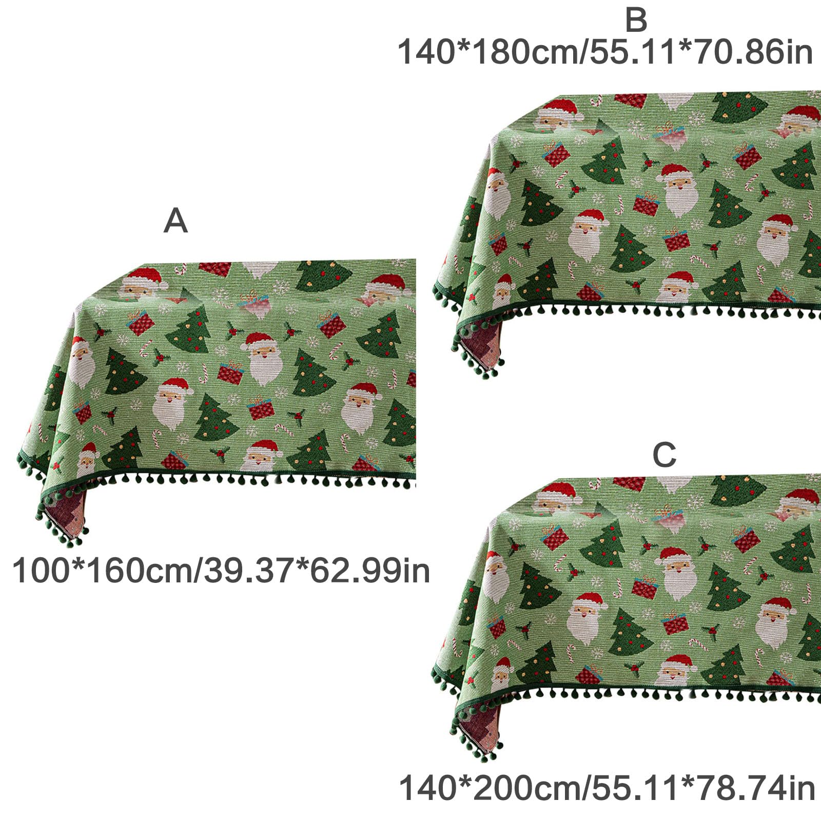 Nappe de table réutilisable et anti-déversement - Plusieurs tailles pour fête de Noël