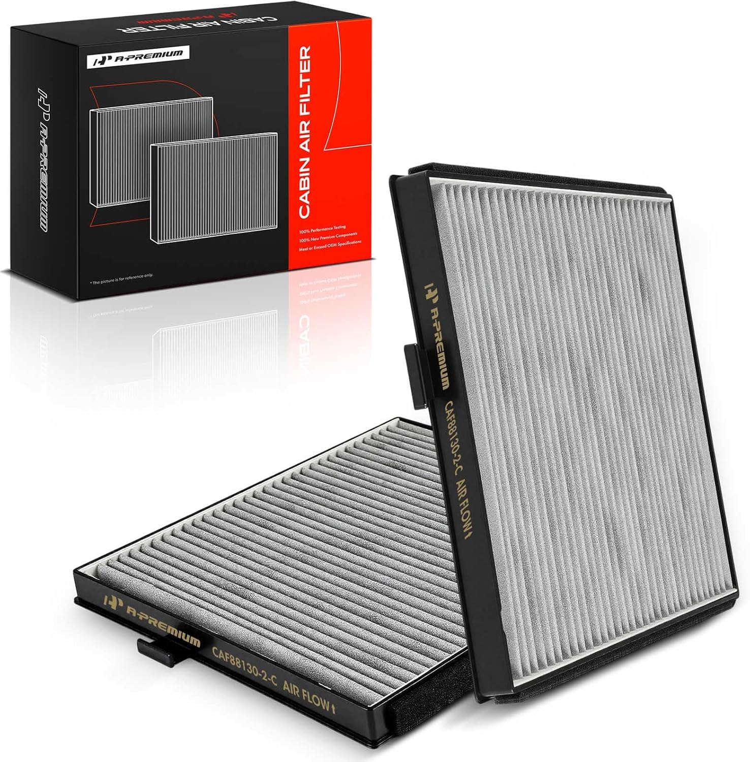 A-Premium 2-PC Cabin Air Filter with Activated Carbon Compatible with Honda Pilot 2003-2008, Odyssey 1999-2004 & Acura MDX 2001-2006, 3.5L, Replace# 80290S0XA01, WCAF1770