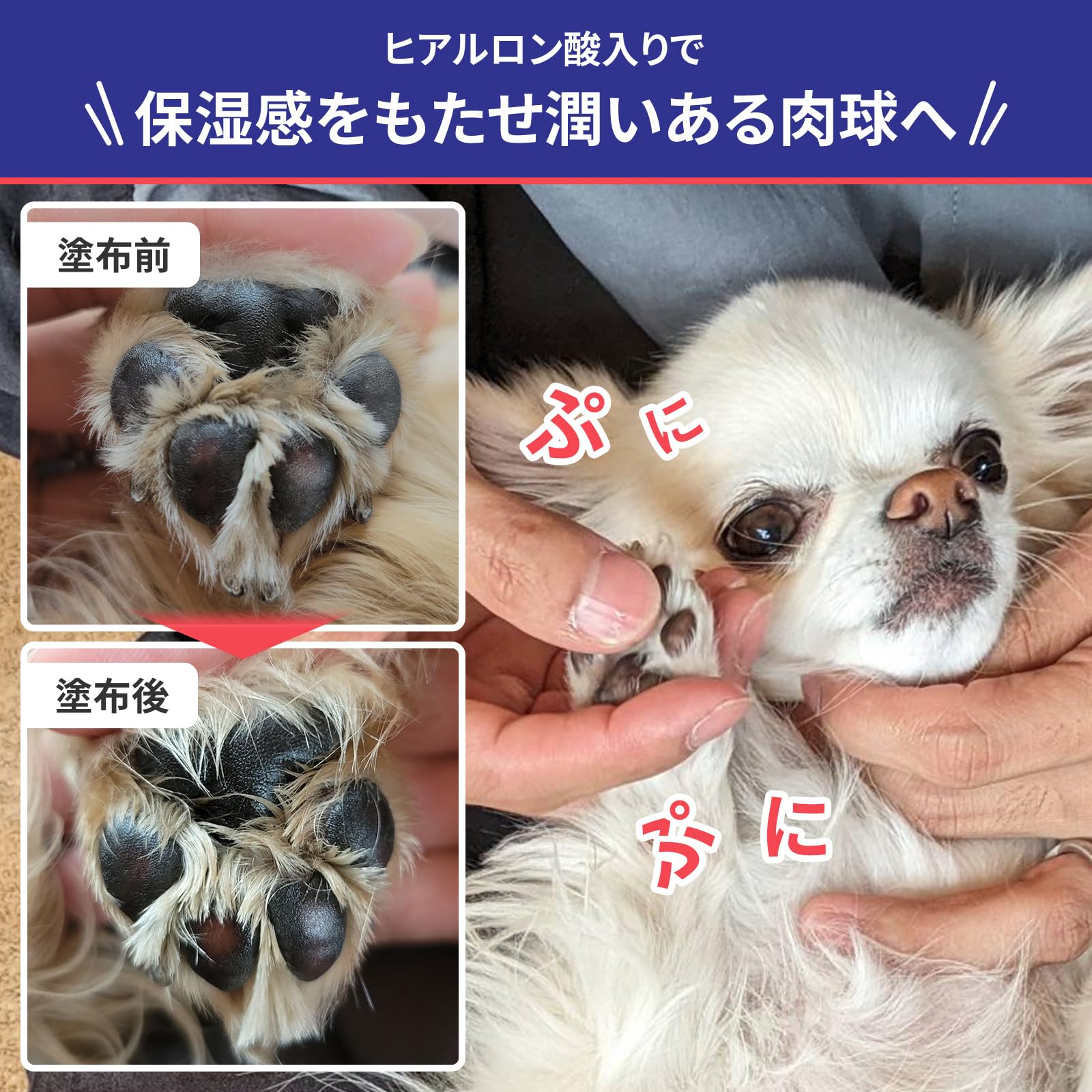 Amazon | 肉球クリーム 犬 猫 ペット 足 保護 保湿 ケア ヒアルロン酸