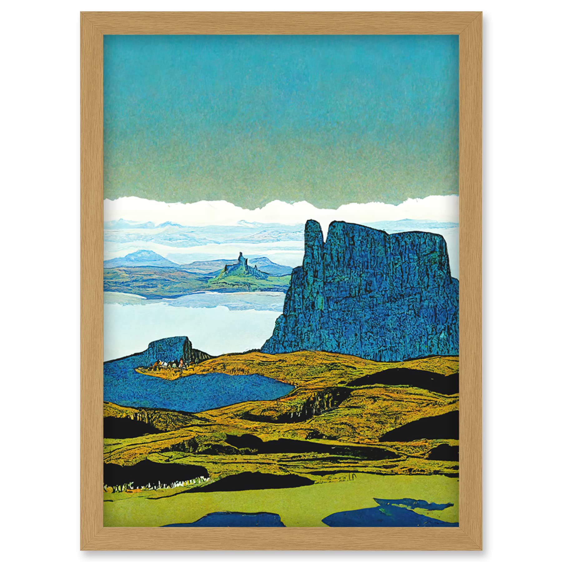 Doppelganger33 LTD The Storr Isle Of Skye Scottish Landscape Artwork Framed Wall Art Print A4