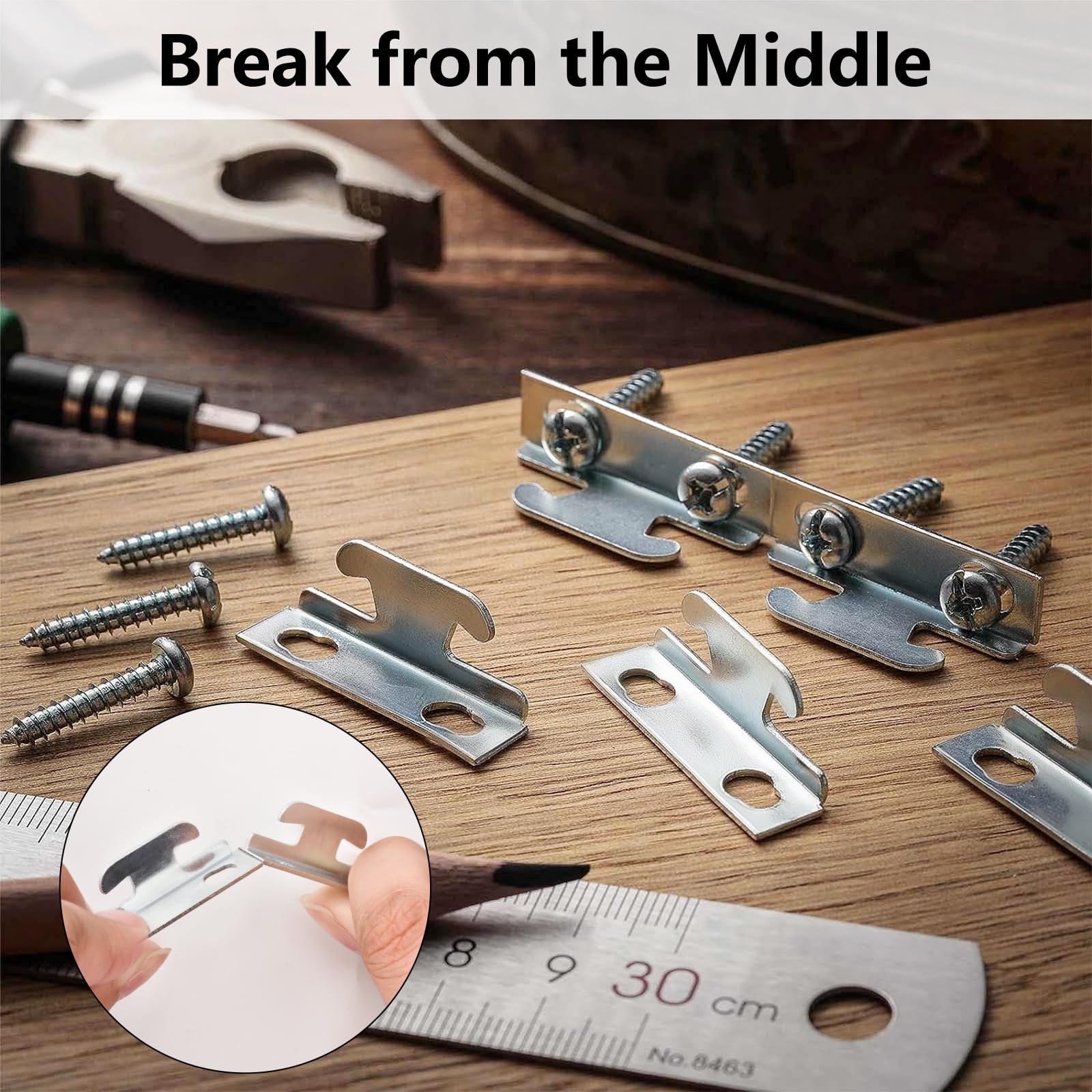 AccEncyc Curtain Rod Bracket Curtain Rod Hardware Brackets Curtain Rod Single Bracket Spreader Wall Bracket Hooks Curtain Rod Hooks for Wall(10 Sets)