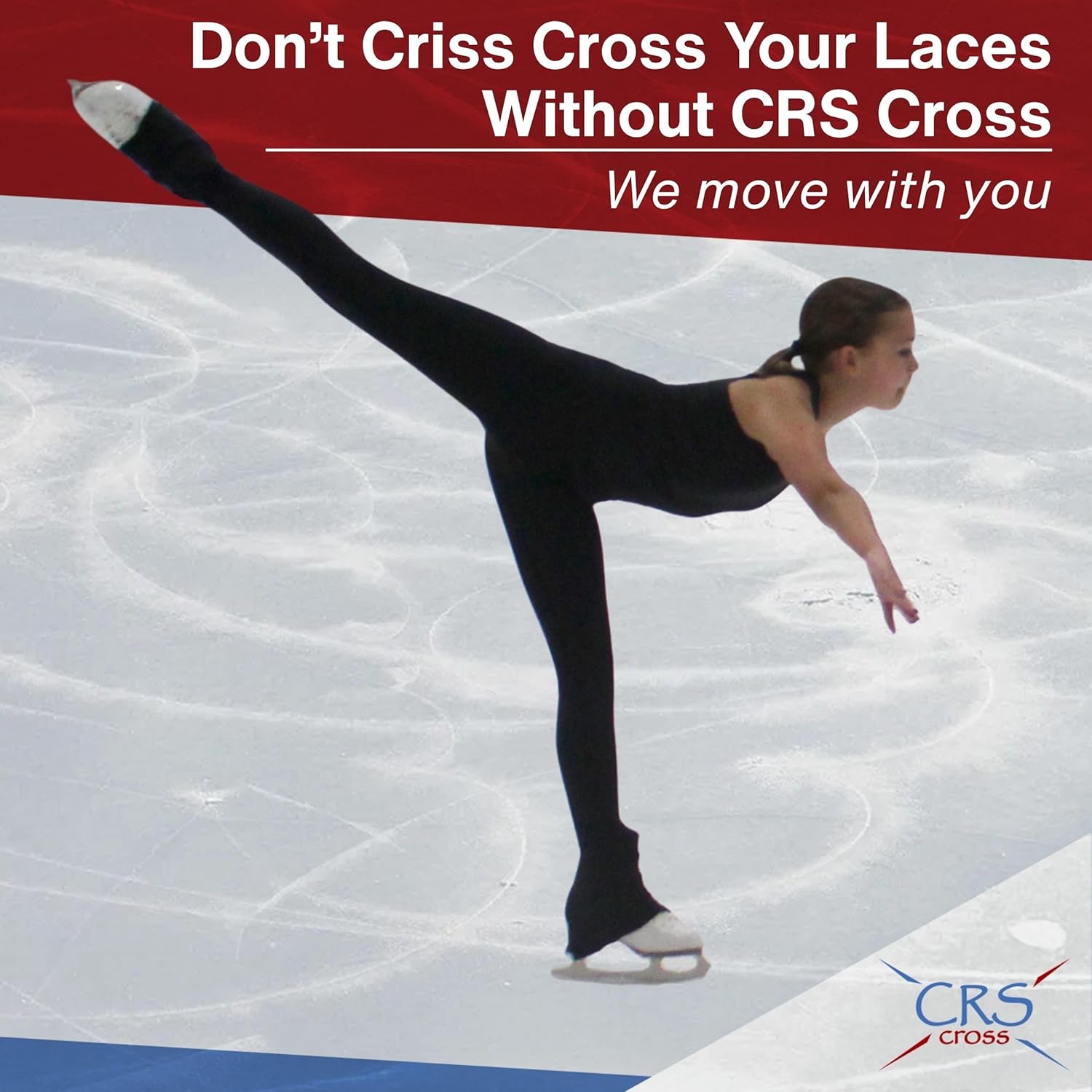 CRS Cross Ice Skating Tank Top. Racerback Full Length Athletic Shirt. Ultra Soft Practice for Figure Skater Girls and Women.