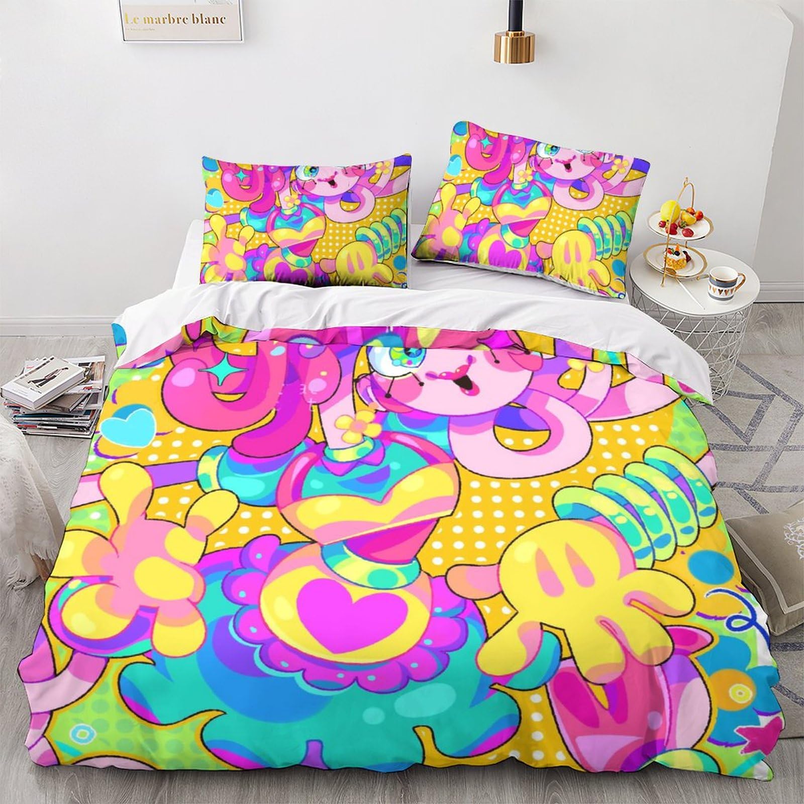 Juego De Ropa De Cama Con Estampado 3D Y Funda De Almohada Con