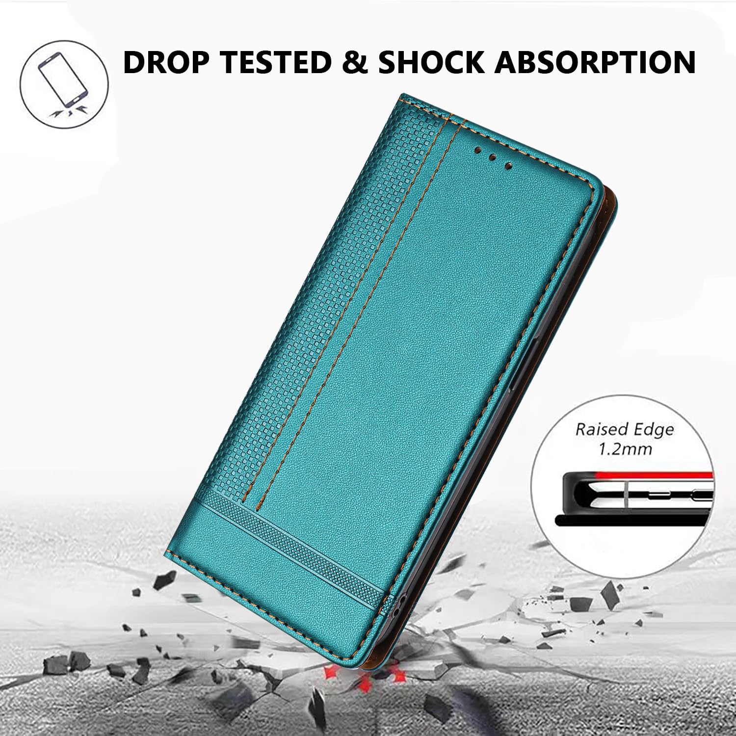 Étui Porte Monnaie Livre Pour MOTOROLA MOTO E7 POWER Coque Flip Magnetica Noire