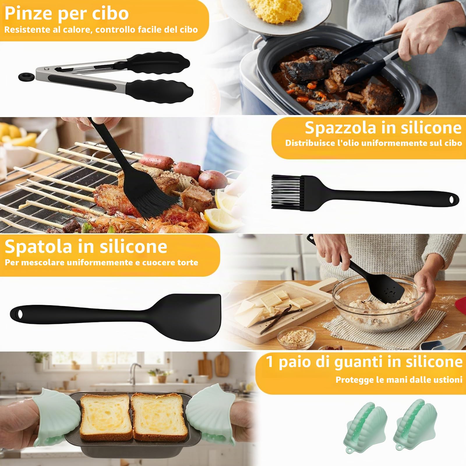 Set di accessori per friggitrice ad aria calda Ninja AF400EU/AF451EU 9,5L, Airfryer in silicone per friggitrice ad aria calda Ninja AF400EU/AF451EU 9,5L, set di accessori per friggitrice ad aria calda