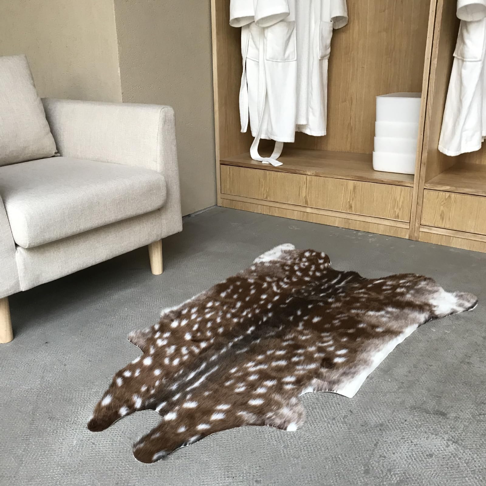 Tappeto con Stampa in Stile Pelle di Mucca,Tappeto con Stampa Animalier,Tappeto Mucca,Tappeto in Finta Pelle Bovina,Tappeto Imitato in Pelle di Animali,Pelle Scamosciata Artificiale