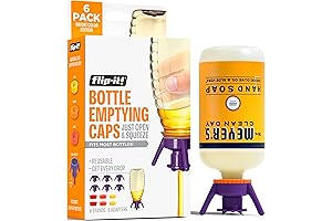 6 Pack Flip Cap Emptying Kit Bottle Saver Kit Bottle Edibles Emptying Kit