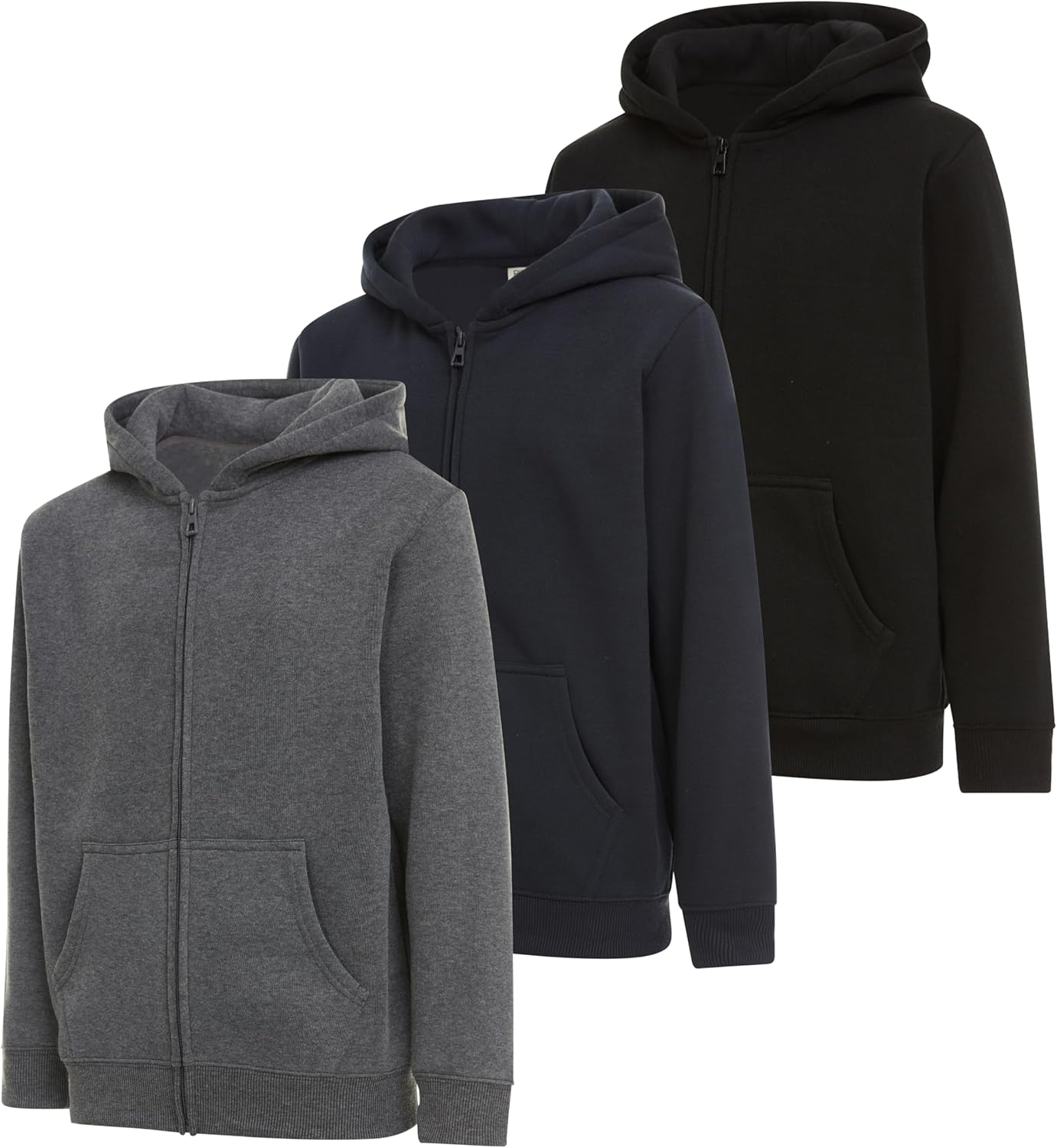 PURE CHAMP Boys 3 pack zip up hoodie Fleece long sleeve essentials hoodie for boys Athletic Kids Clothes Size 4-20 PURE CHAMP Boys 3 pack zip up hoodie Fleece long sleeve essentials hoodie for boys Athletic Kids Clothes Size 4-20