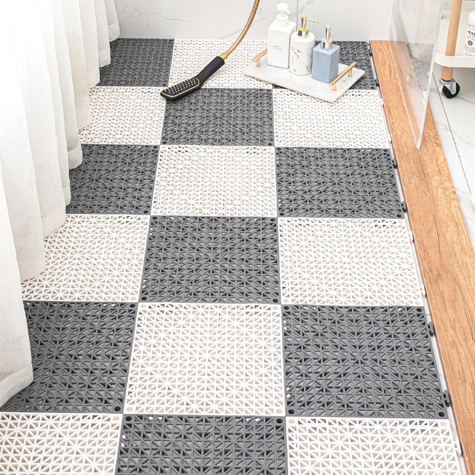 Alfombrilla de Ducha Antideslizante 30x30cm Alfombrilla Antideslizante para Ducha con Ventosas Baño de PVC