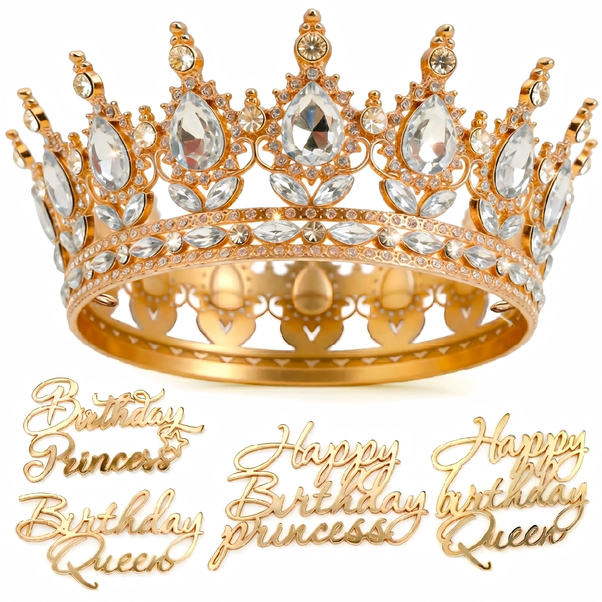 Geburtstag Krone für Damen & Mädchen, Kristall Tiara Prinzes