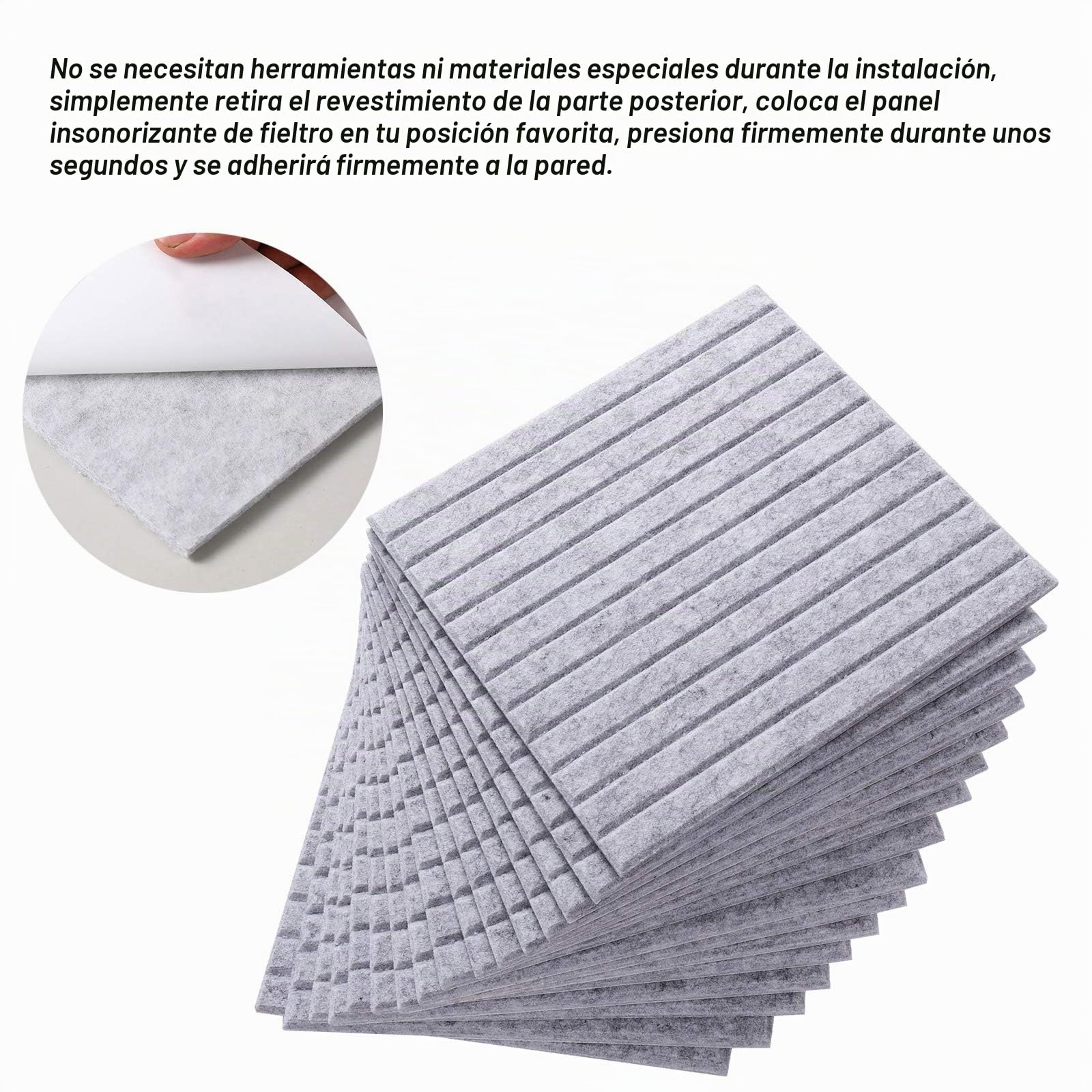 16 paneles de pared insonorizados de grado profesional, paneles acústicos, paneles de sonido premium, mejor que la espuma, diseño de cuña, con adhesivo en la parte posterior, para tratamientos