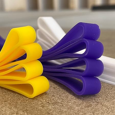 Mikily's 12 Pack Large Rubber Bands Long Silicone Stretchy Rubber Bands Wrapping Straps for Clipboard band Notebook Office Supplies Long-term Use（12 Pieces）