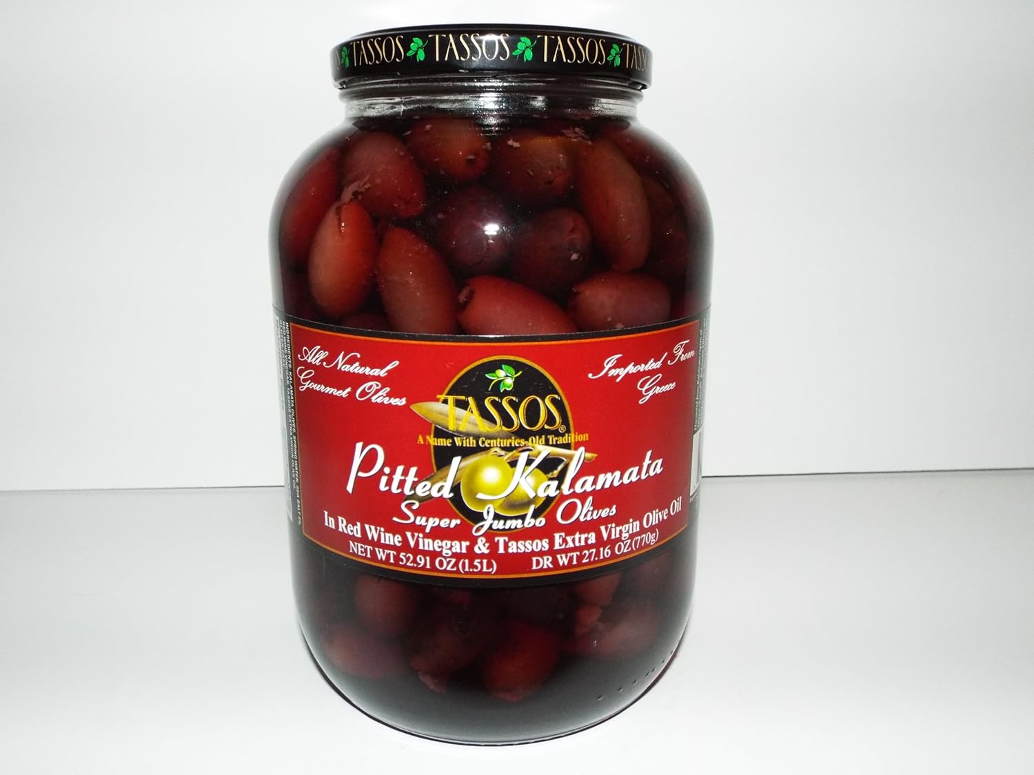 Tassos Pitted Greek Kalamata Olives, 52.9 oz Grocery