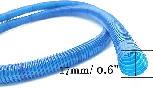 Miniatura 3 de XMHF Manguera de drenaje de aire acondicionado flexible Tubo de agua 43.7 in 3pcs Azul