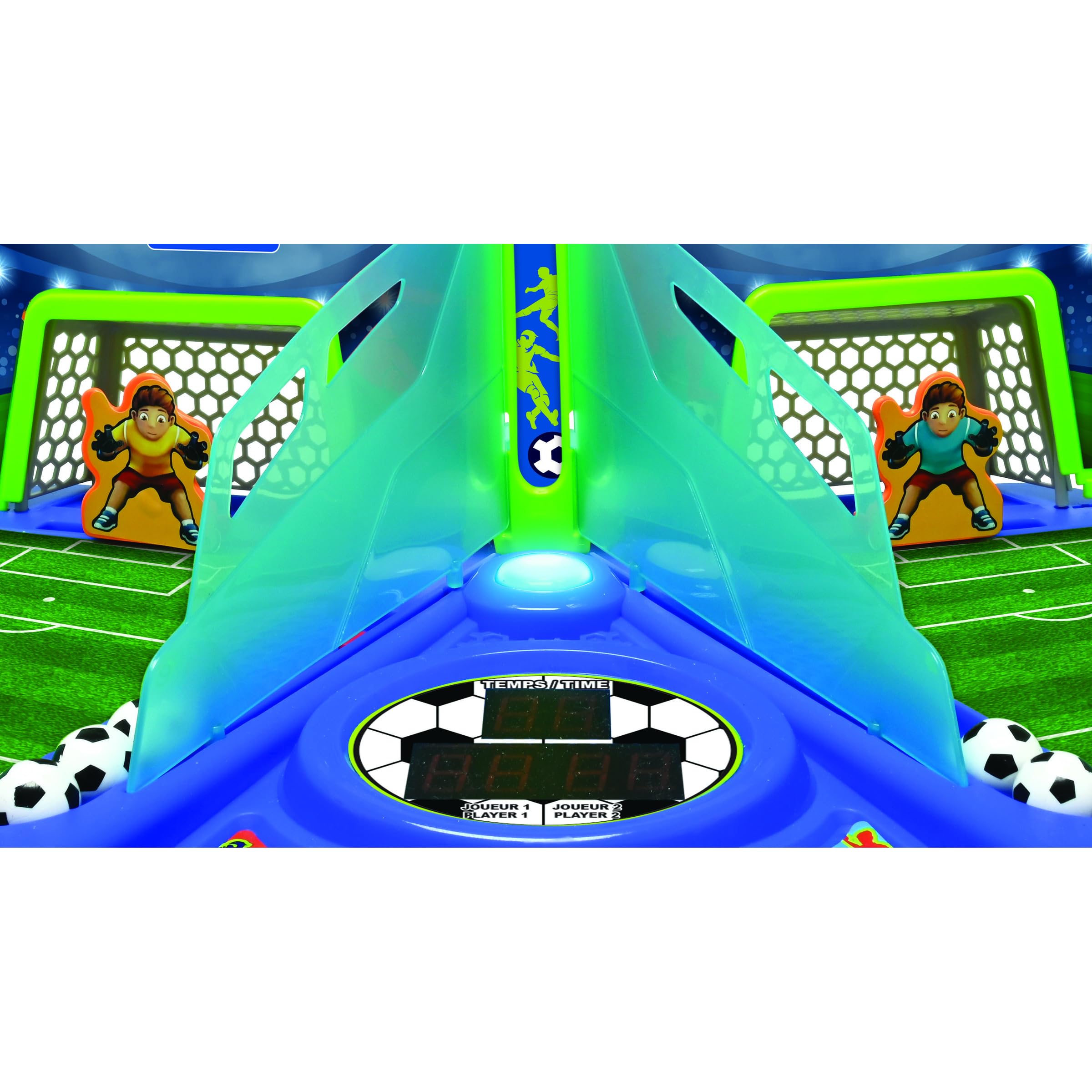 Lexibook, Jeu de Football Électronique avec Effets Lumineux et sonores pour 2 Joueurs, Bleu/Vert, JG945