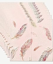 ThatDay Wallpaper - Self Adhesive Feather Print PE Foam 3D Wall Stickers/DIY Wallpaper for Home Hotel Living Room Bedroom & Café (70cmX70cm,Approx 5.27SqFt) (10, Peach)