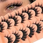 Focipeysa Manga False Eyelashes Wispy Eyelash Pack 18mm Strip Lash C Curly Faux Mink Lashes that Look Like Lash Extensions Natural Wispy False Lash Pack DIY Lash at Home