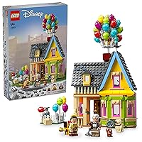 LEGO Disney e Pixar Casa di “Up”, Modellino da Costruire con Palloncini e Figure di Carl