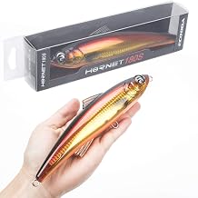 Ecooda Hornet Saltwater Fishing Lure 2.9oz 7in Topwater Popper Hard Bait Floating Pencil Lure for Kingfish/Tuna/Mackerel/Marlin/Mahi Mahi Offshore Trolling Onshore Floating Crankbait