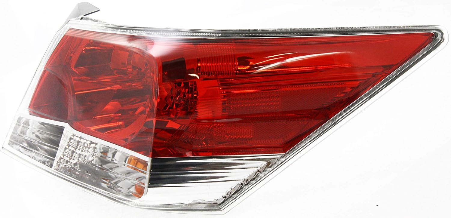 Evan-Fischer Tail Light Assembly Compatible with 2008-2012 Honda Accord Sedan Passenger Side