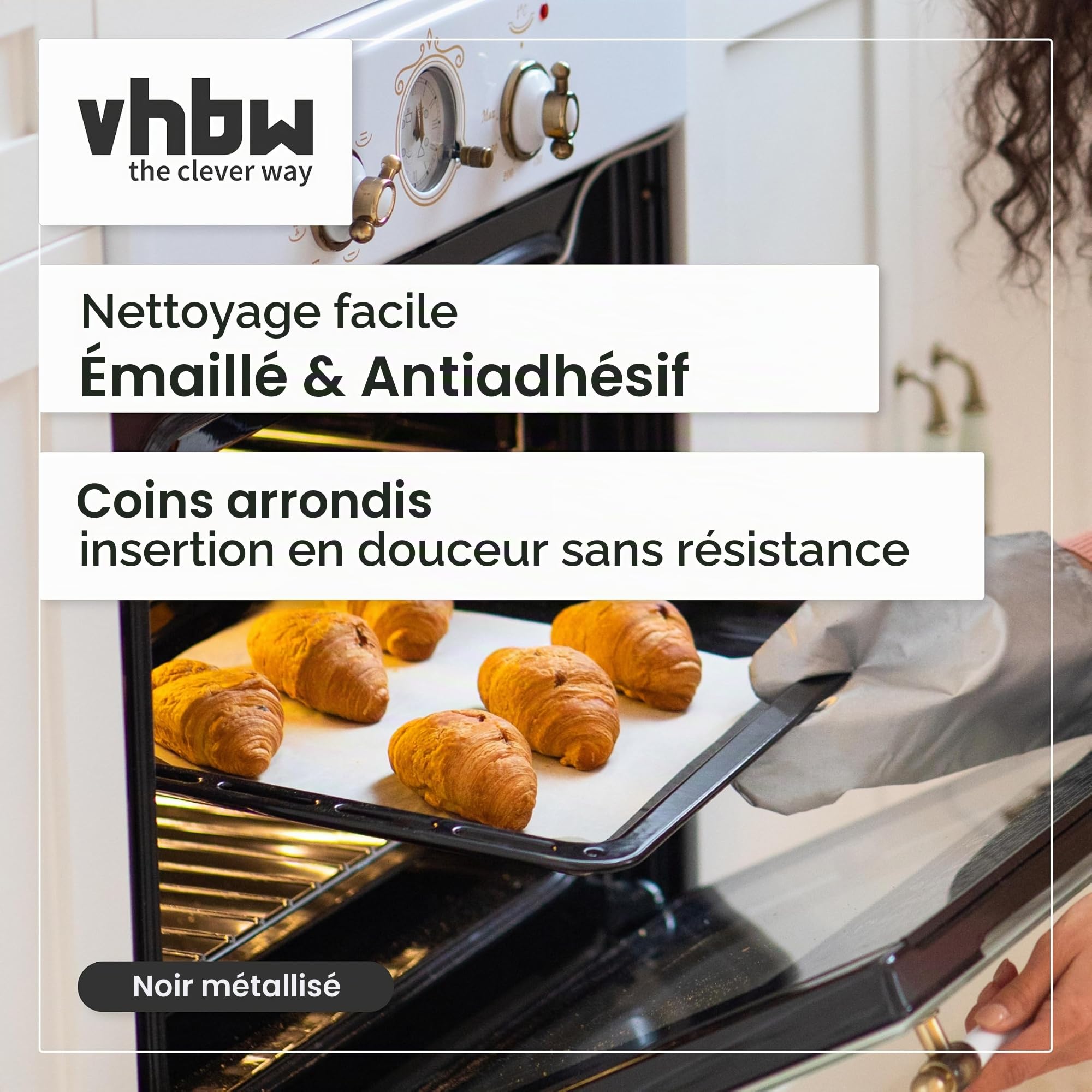 vhbw Plaque de four noire compatible avec Bauknecht ESN-Serie, ESN xxxx