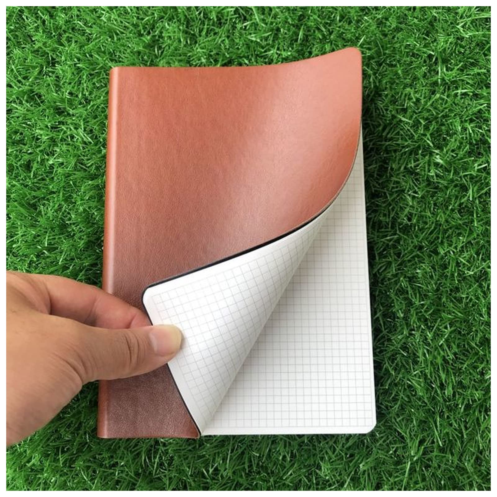 Notatnik miękka okładka notatnik kwadratowy dziennik w kratkę 120 g/m2 papier, bez ducha, bez krwawienia bez daty notatnik w linie (czarny, kwadratowa siatka 120 g/m2)