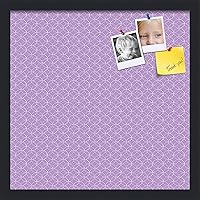 Vista 292 de PinPix Tablero de anuncios de corcho de 20 x 14 pulgadas. Este tablero decorativo enmarcado viene con diseño de círculos B W y un marco negro