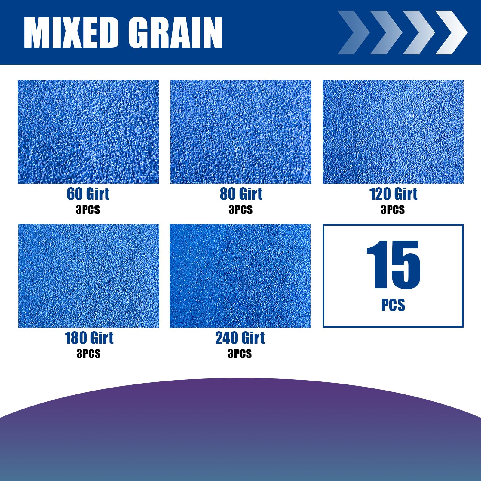 Bandas de lija de 150 x 1220 mm, 15 unidades, grano mixto P60/P80/P120/P180/P240 | Apto para lijadora de banda y lijadora de banda | Banda de lijado profesional para pulir madera metal eliminación de